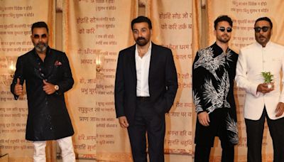 Sunny Deol, Bobby Deol, Jackie Shroff, Tiger Shroff Arrive at Anant-Radhika's Reception | Pics - News18