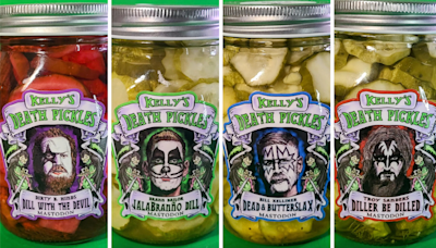 Mastodon have their own line of pickles now. Seriously.