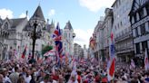 Thousands fill central London for Tommy Robinson rally