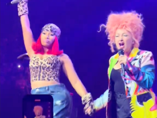 Watch Nicki Minaj Bring Out Cyndi Lauper In Brooklyn