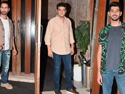 Shahid Kapoor, Pavail Gulati, Siddharth Roy Kapur celebrates the wrap-up of Rosshan Andrrews' film 'Deva' | Hindi Movie News - Times of India