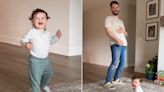 Mom and Dad Try to Teach Their Infant Son How to Jump — and His Adorable Attempts Go Viral (Exclusive)