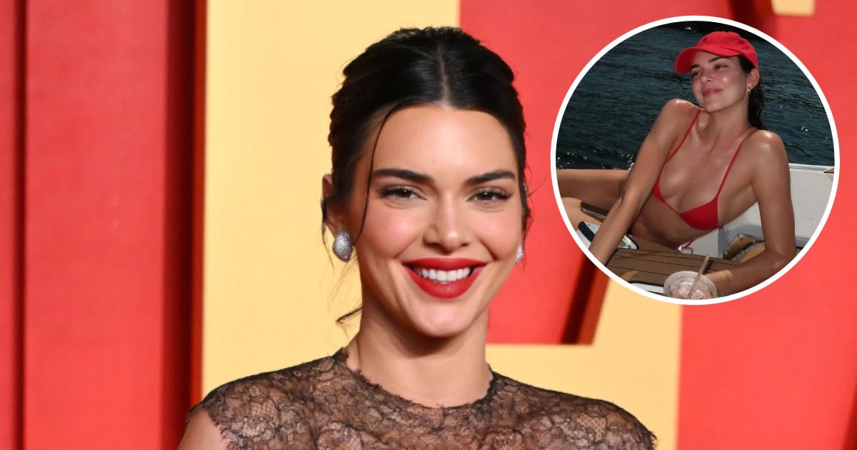 Kendall Jenner Sizzles in a Red Bikini While on Vacation