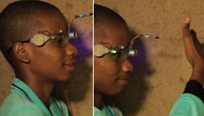 Khalifa Aminu, 18, creates sensory glasses to assist visually impaired people