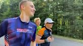 Legally-blind athlete Shades Koehler stays on course with the help of a champion triathlete