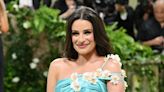 Pregnant Lea Michele Reawakens Maternity Dressing in Bold Blue Rodarte Dress at Met Gala 2024