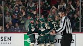 Wild beat Blues 5-3 to keep pace in Central Division