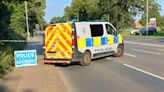 Police close road after 'collision'