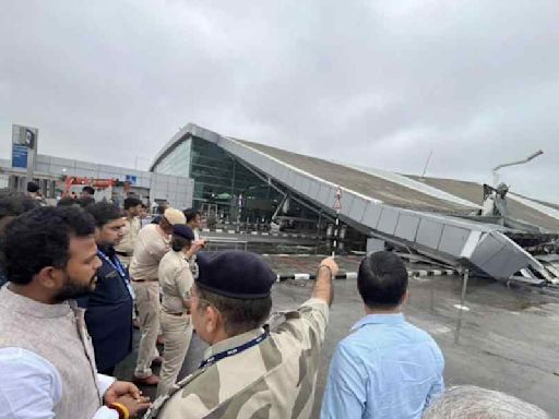 One dead, eight injured after portion of roof at Delhi airport collapses amid heavy rainfall