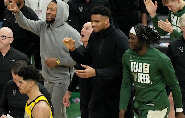 Giannis Antetokounmpo and Damian Lillard doubtful to play for Bucks in Game 6 vs. Pacers