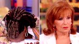 Watch Whoopi Goldberg lay head on table after Joy Behar's cell phone interrupts “The View” yet again