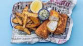 Breaded cod with air fryer wedges and tartare sauce