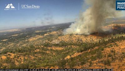 Quincy Fire: Evacuation warnings issued as fire burns near Oroville