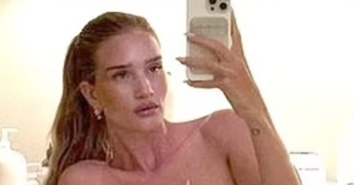 Rosie Huntington-Whiteley staggers fans as she strips naked for steamy selfie