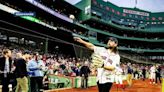 Noah Kahan throws out first pitch at Boston Red Sox game