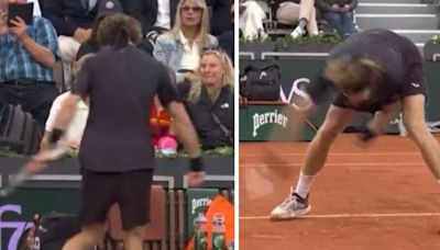 Rublev erupts and screams on court after smashing racket in French Open meltdown