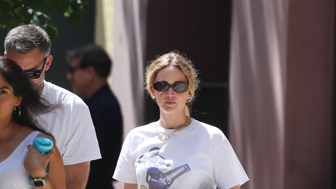Jennifer Lawrence Bravely Steps Out in Millennial Socks