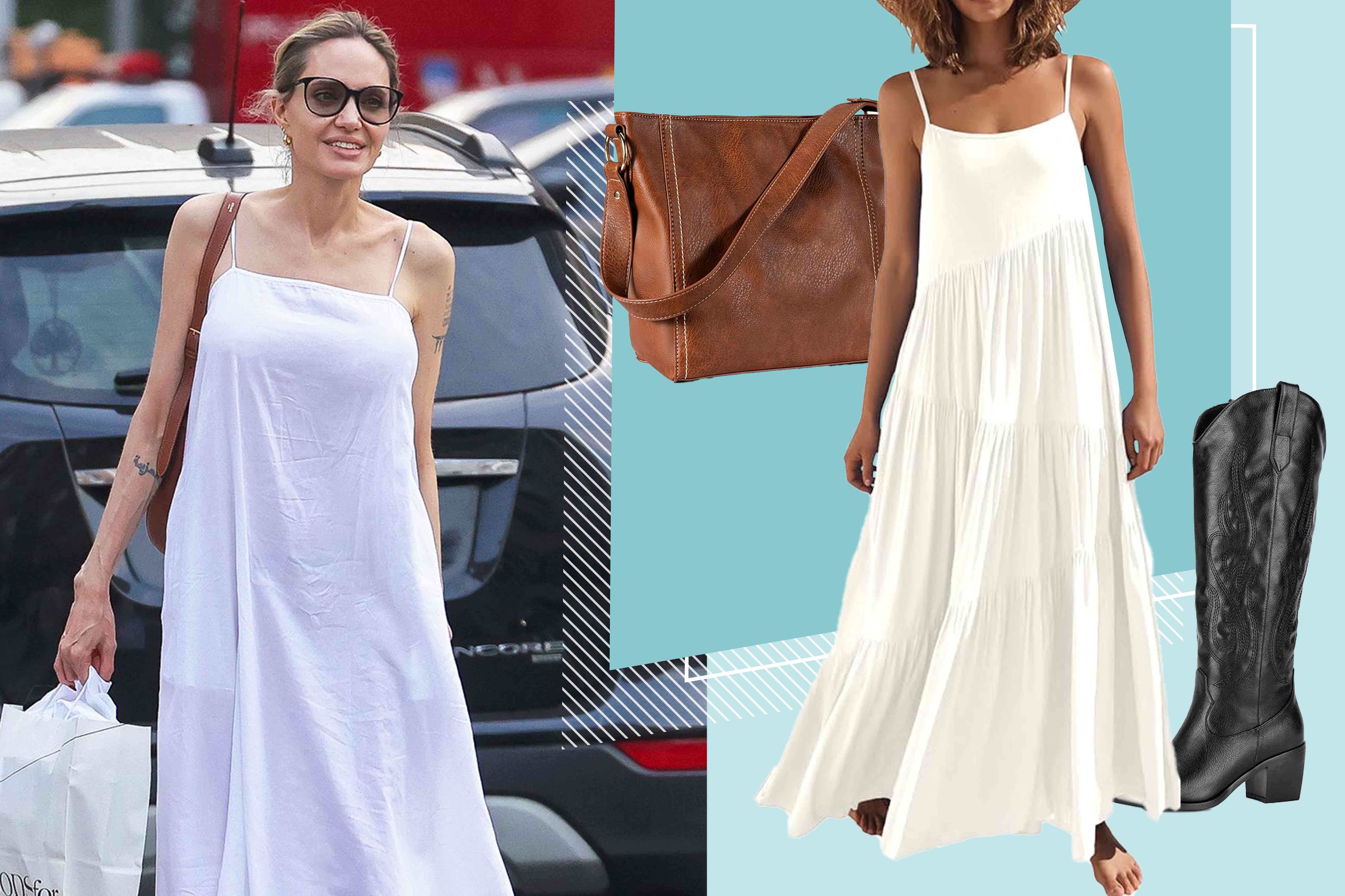 Angelina Jolie’s Breezy White Maxi Dress Is a Cute and Comfy Summer Staple — Shop Similar Styles from $31