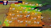 Minnesota weather: Warmer Wednesday, late day scattered rumbles