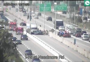 Lanes reopen after crash involving semi on I-75 in Harrison Twp