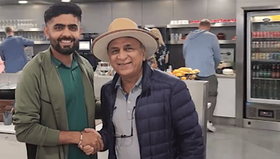 Video: Babar Azam And Sunil Gavaskar Share Friendly Conversation After Pakistan Land In USA For T20 WC 2024