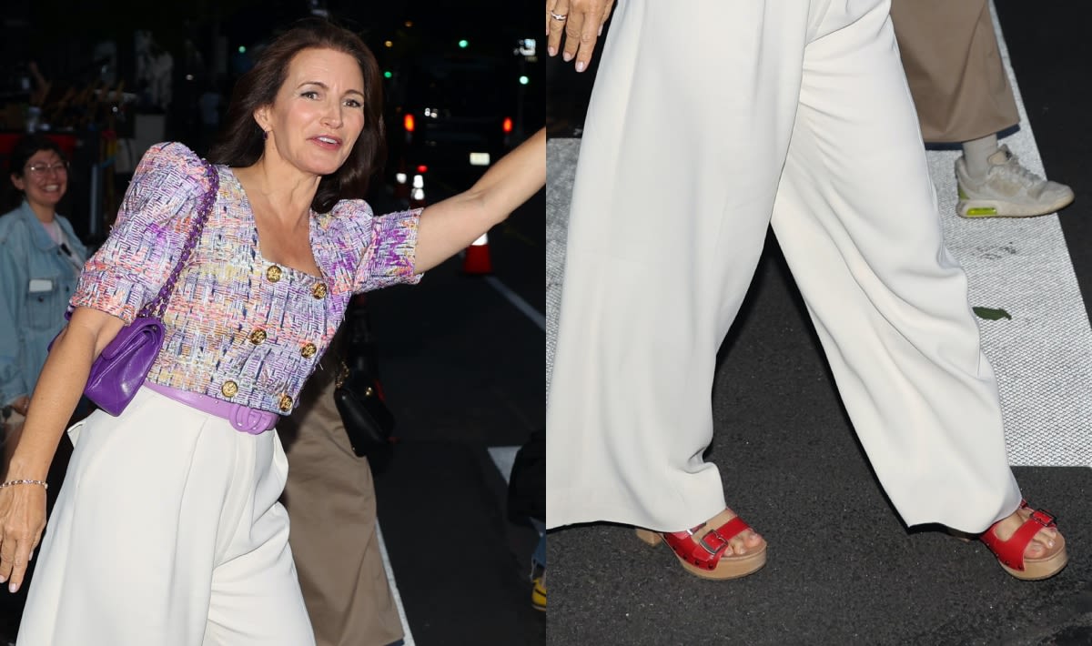 Kristin Davis Demonstrates Effortless Day-to-Night Outfit Transformation With Chic Footwear on ‘And Just Like That’ Set