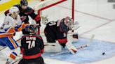 Hurricanes in wait-and-see mode on starting goalie, Kuznetsov return for Game 3 vs. Rangers