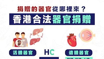 【器官捐贈】香港合法器官捐贈 分為活體器官及遺體器官捐贈