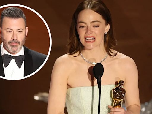 Emma Stone descartó haber llamado “imbécil” a Jimmy Kimmel en los Oscar 2024