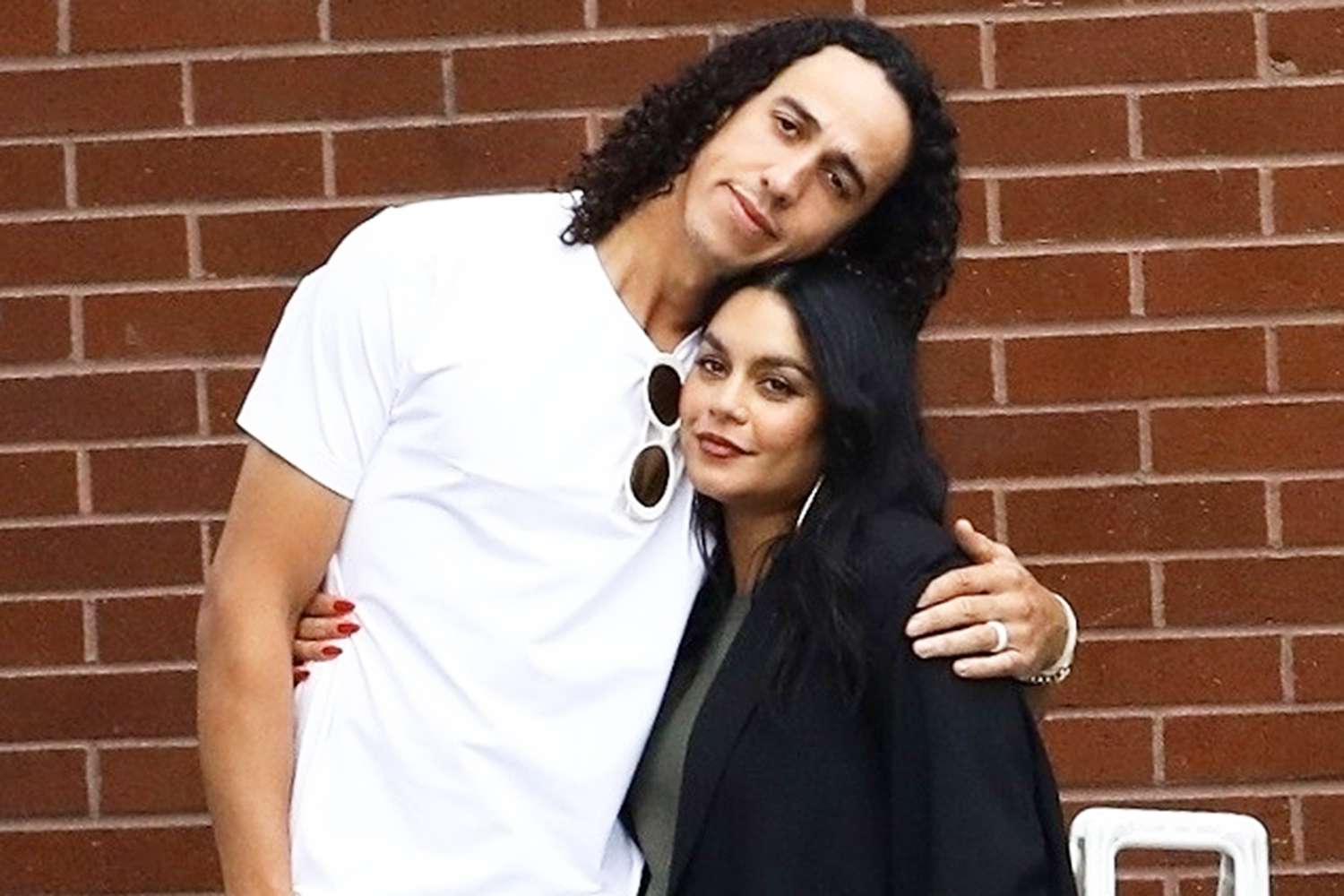 Pregnant Vanessa Hudgens Wears Tight Green Maxi Dress, Cuddles Up to Husband Cole Tucker on Date Night