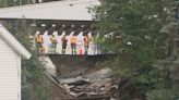 Flash flooding washes away ground under MBTA commuter rail tracks in Leominster