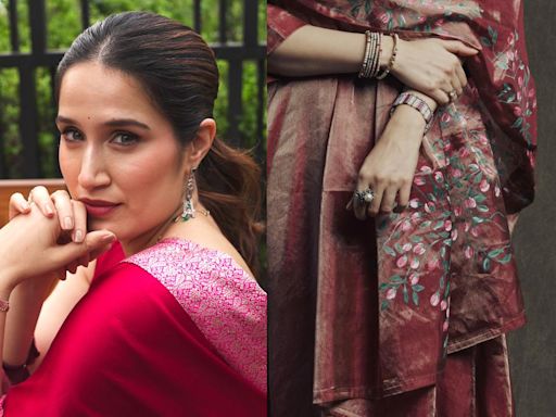 Actress Sagarika Ghatge Khan blends royal heritage into her fashion brand Akutee, offering bespoke garments in rich fabrics.