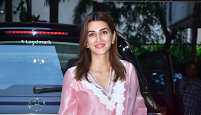 Kriti Sanon's Rs 12,000 Pastel Chanderi Kurta Set Is Perfect For Cosy Monsoon Outings