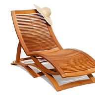 Designed for relaxation and sunbathing Typically have a reclining backrest and a footrest Can be made of various materials such as metal, wood, or wicker