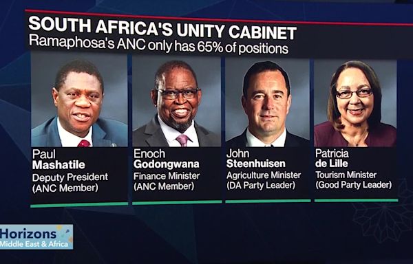 South Africa Opposition Debuts in Ramaphosa’s Unity Cabinet