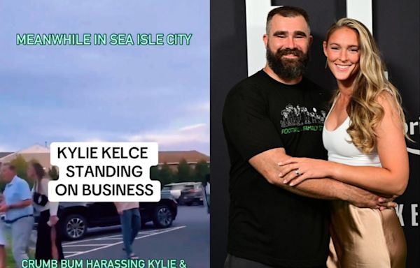 Kylie Kelce argues with fan after refusing to take photo
