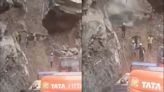 On Camera, Narrow Escape For Workers Clearing Badrinath Highway