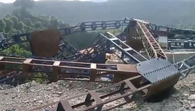 Part of under-construction bridge on Badrinath National Highway collapses near Rudraprayag