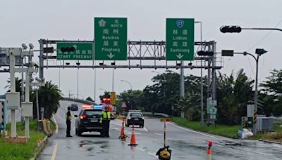 山陀兒進逼 國3末端大鵬灣交流道開放臨時停車