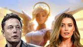 Elon Musk muestra a Amber Heard disfrazada de Mercy de Overwatch