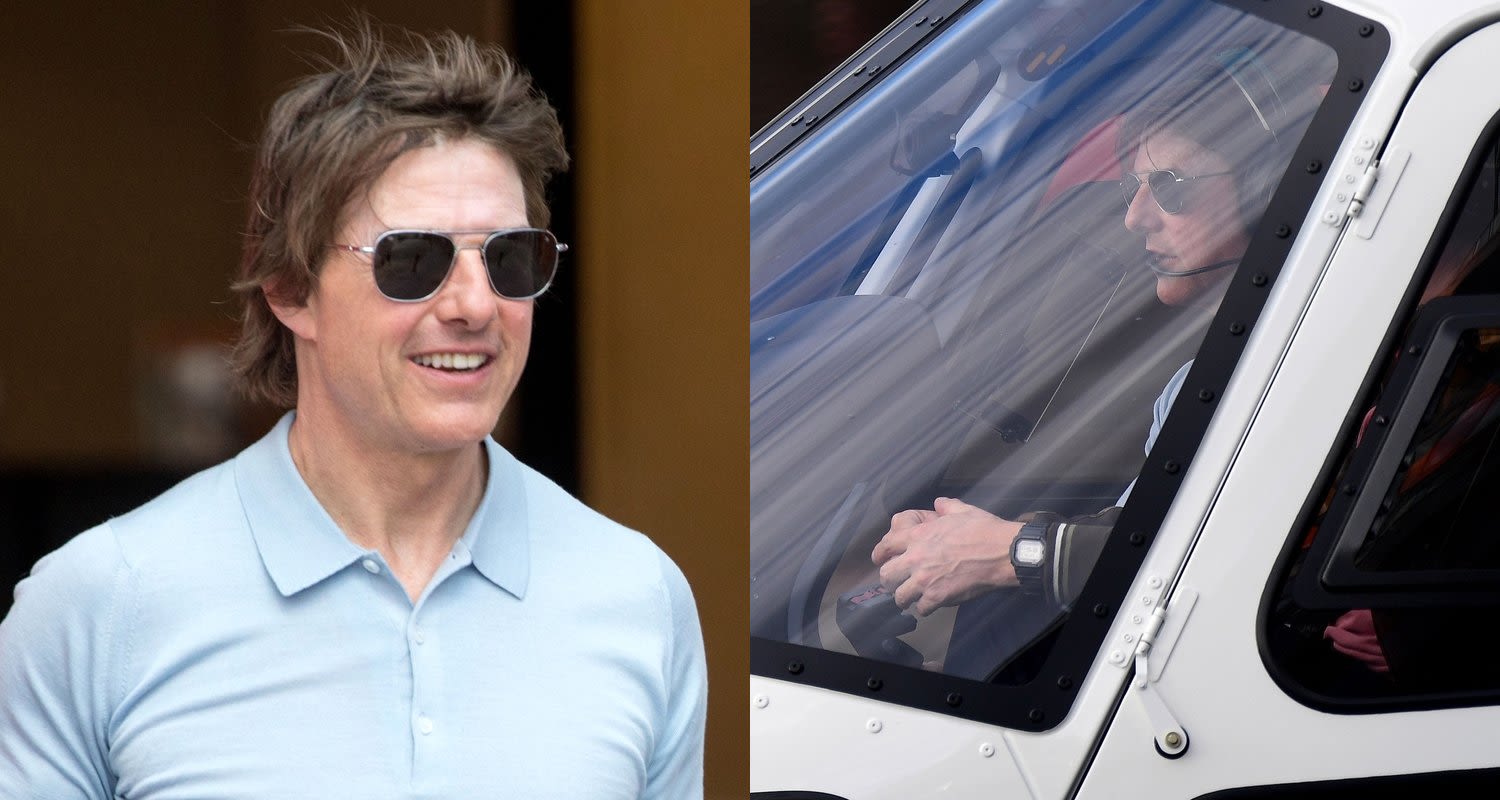 Tom Cruise Flies His Helicopter to Oxford for Quick Day Trip