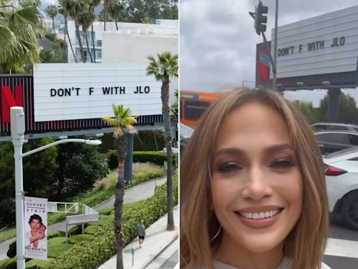 Jennifer Lopez Visits Netflix's 'Don't F with JLo' Billboard: 'Just a Little Friendly Reminder!'