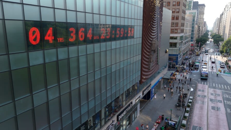 Countdown clock in NYC’s Union Square ticks below 5 years – what it means