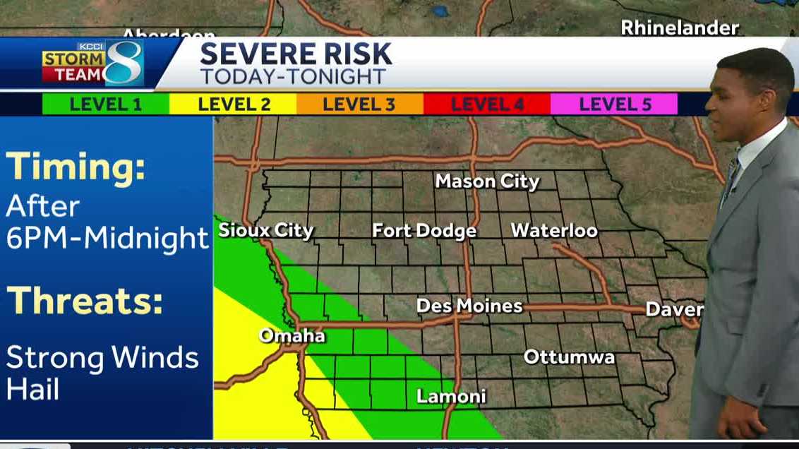 Iowa weather: Showers and storms possible in parts of Iowa this evening