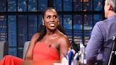 Issa Rae Talks ‘Insecure’ and ‘Rap Sh-t’ in Vibrant Orange Dress and Sparkly Sandals on ‘Late Night with Seth Meyers’