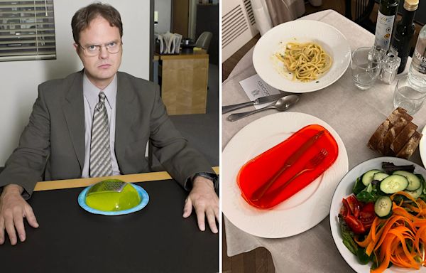 Italian hotel staff pranks Rainn Wilson with Jell-O a la ‘The Office’