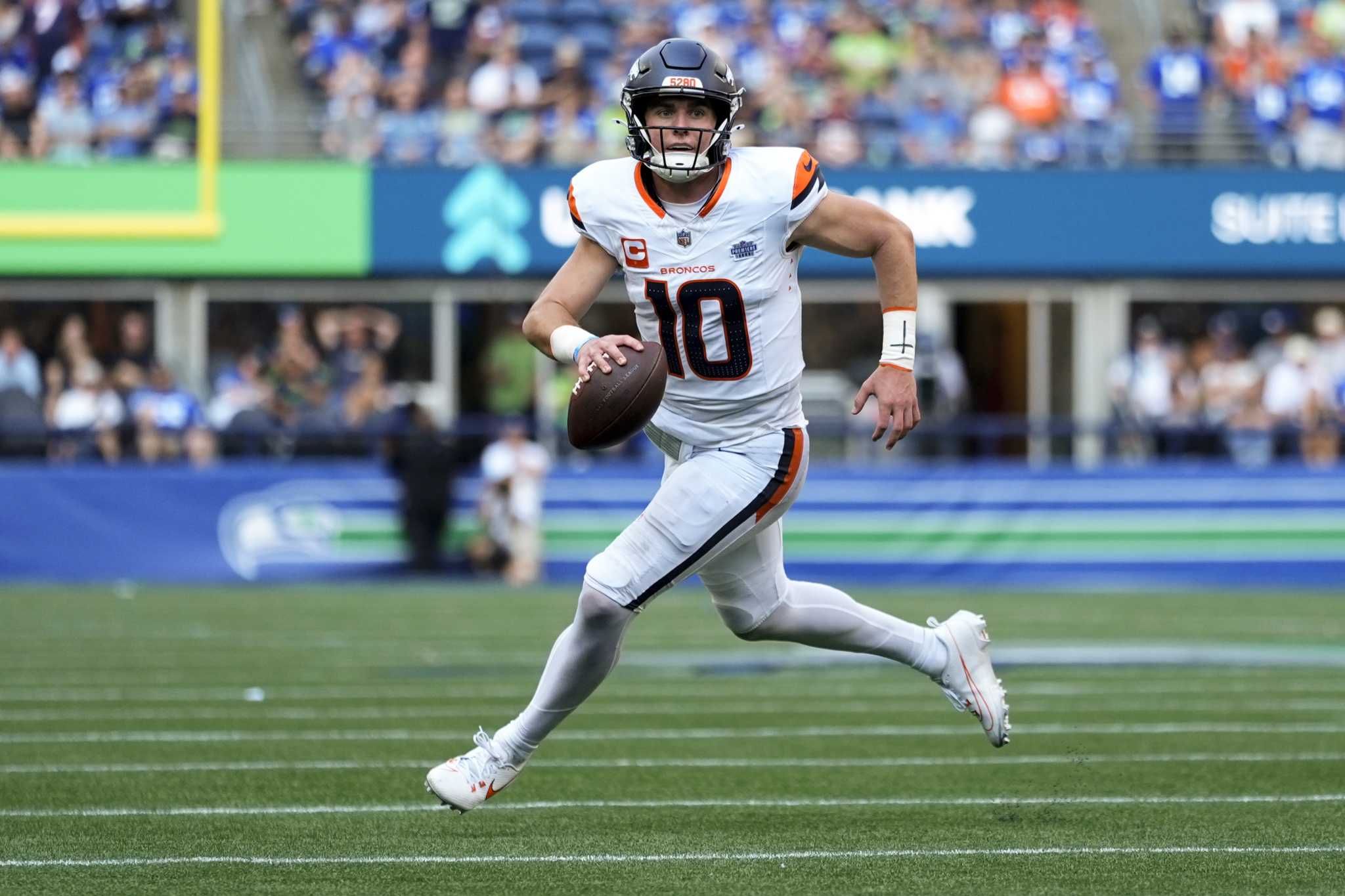 Rookie Bo Nix had a difficult debut for Denver and it won't get any easier the rest of this month