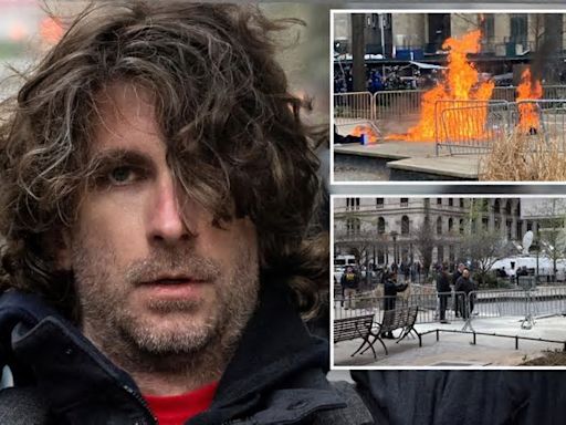 Horrified witnesses yelled for help as Max Azzarello set himself on fire outside Trump trial: video