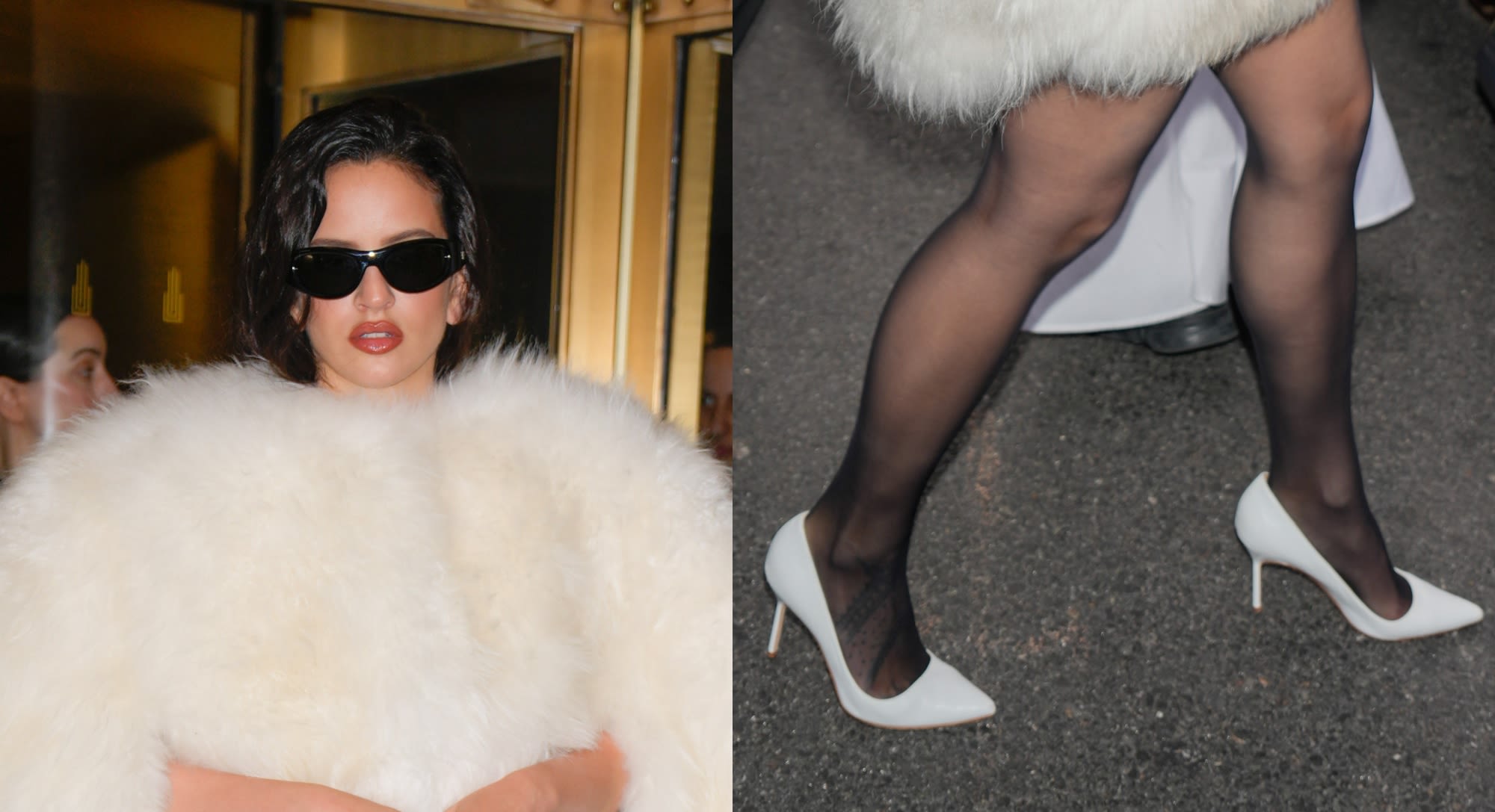 Rosalia Slips Into Classic White Manolo Blahnik Pumps After ‘Tonight Show’ Appearance