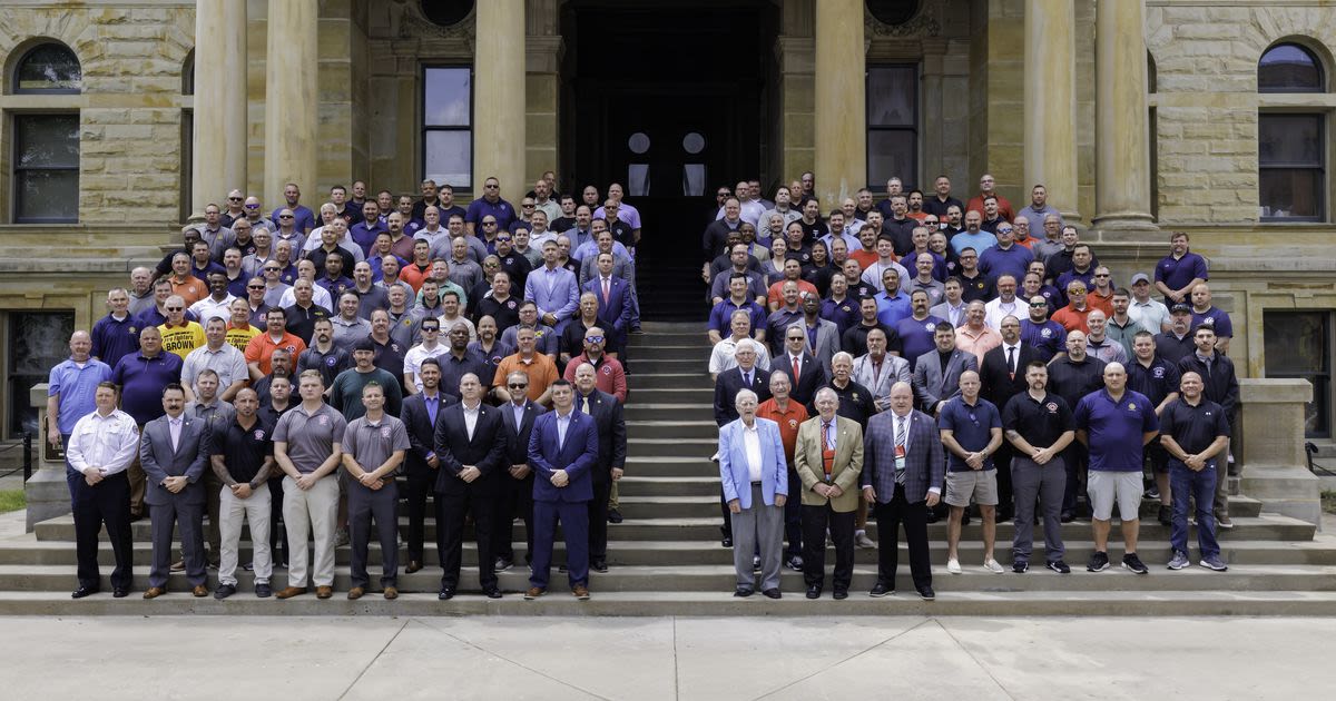 County courthouse, Hamilton firefighters connected by history